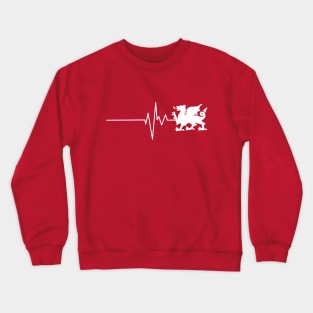 Wales Heartbeat I Love Wales And Proud Of My Welsh Heritage Crewneck Sweatshirt